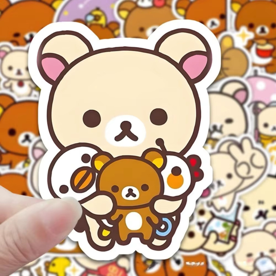 TAKARA TOMY Rilakkuma Bären-Aufkleber, 100-teiliges Set, multicolour - Bild 2