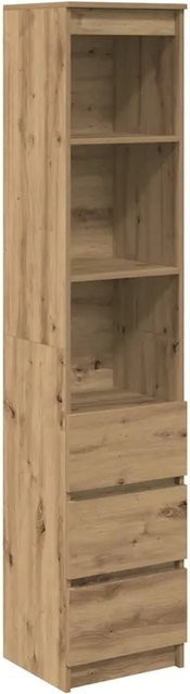 vidaXL Highboard Artisan-Eiche in Braun mit Türen und Schubladen, B/T/H: 37,5 x 35,0 x 180,0 cm - Bild 1