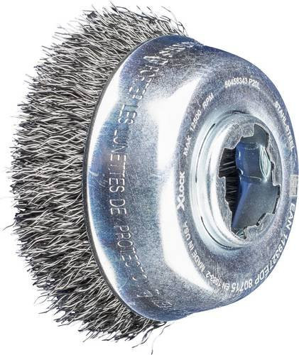 PFERD Topfbürste ungezopft TBU X-Lock Ø75 mm mit Stahl-Draht-Ø 0,30 mm in Silber - Bild 1