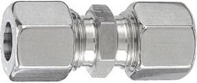 Riegler Gerade Verschraubung aus Edelstahl 1.4571 in Silber für Rohr-Außendurchmesser 8 mm mit 100 bar - Bild 1