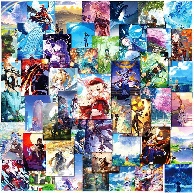 Genshin Impact Anime-Aufkleber-Set, Bunt / Mehrfarbig - Bild 1