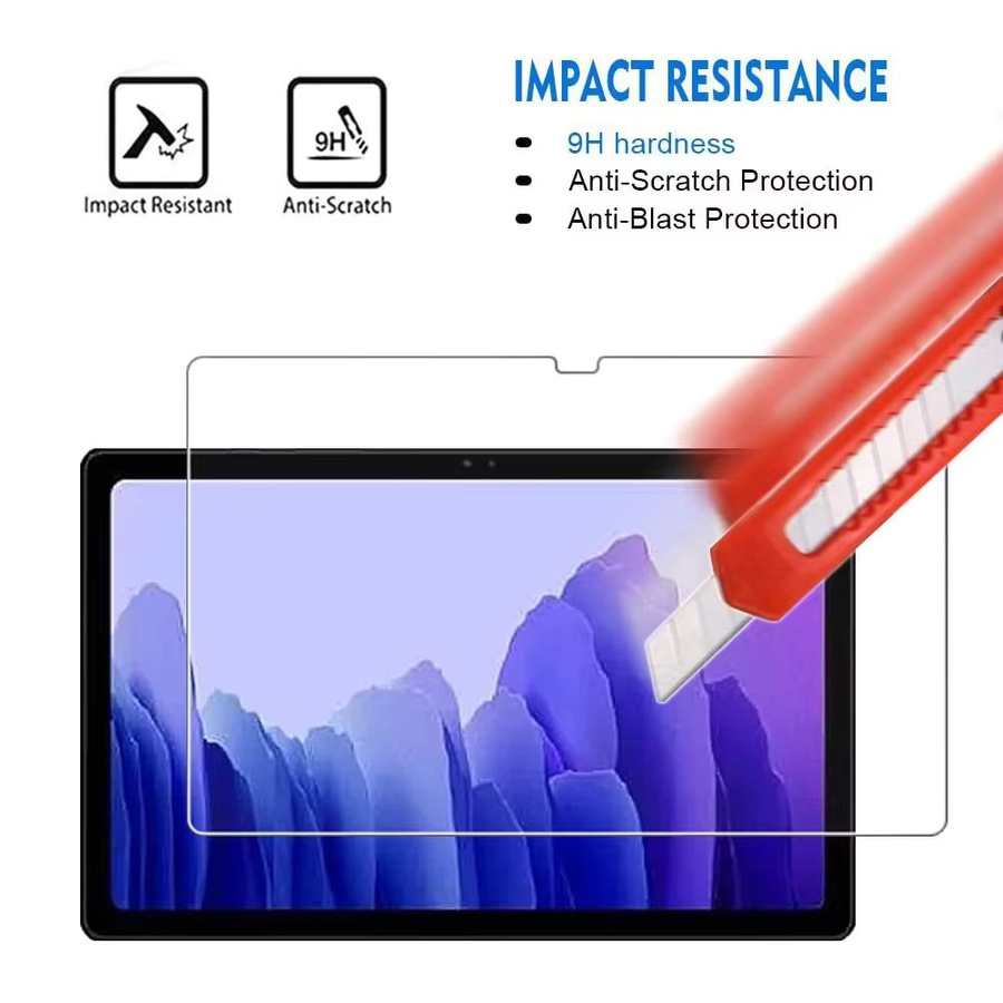 2er-Set Samsung Galaxy Tab A7 10,4 Zoll SM-T500/T505 Displayschutzfolie aus gehärtetem Glas, transparent, Anti-Fingerabdruck-Schutz - Bild 3