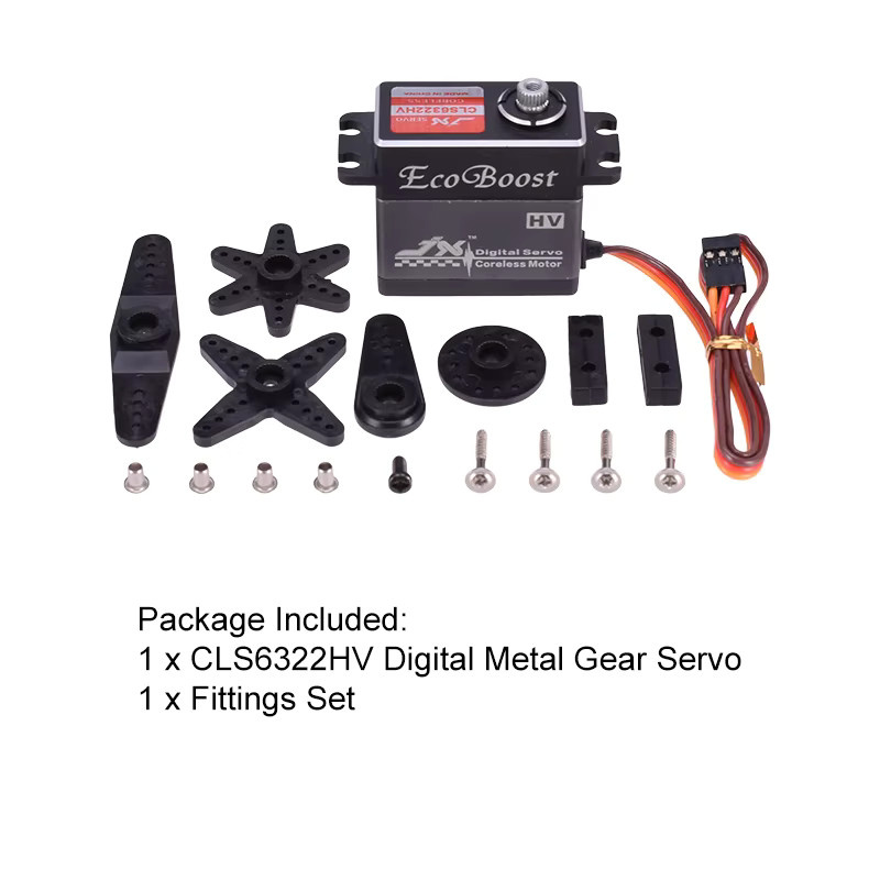 JX Servo CLS6322HV Digital Servo für RC Hubschrauber mit Aluminiumgehäuse und Metallgetriebe - Bild 2