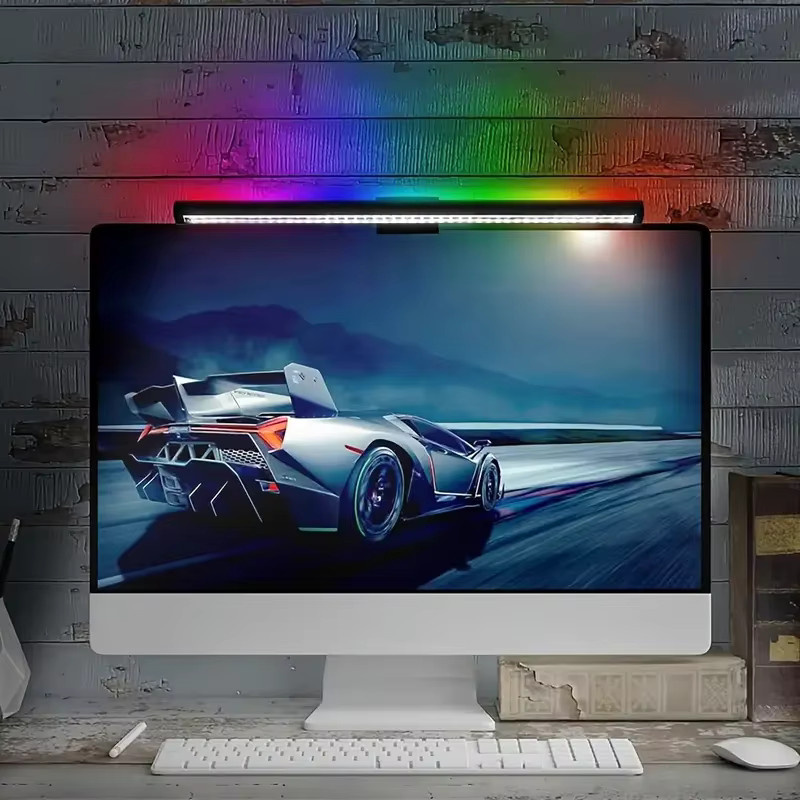 FEICAN LED Monitor Lichtleiste mit RGB Atmosphäre, stufenlos dimmbar, Schwarz, Breite: 44 cm - Bild 3