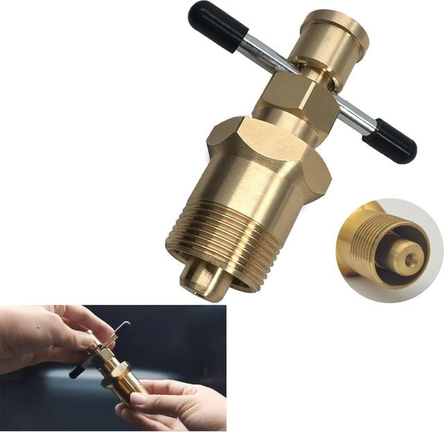 Olivenentferner Abzieherwerkzeug aus Messing in Gold für 1/2, 3/4 Durchmesser - Bild 1