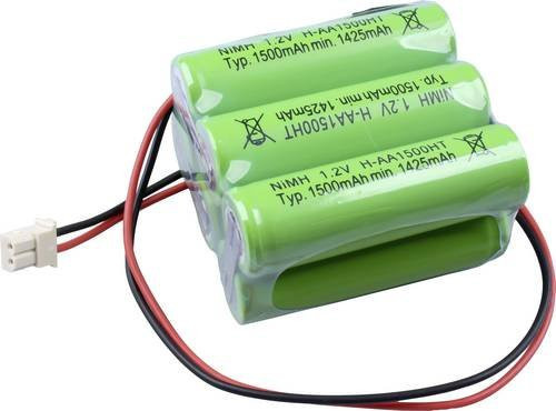 Mexcel NS1500AAHT Akkupack NiMH 7.2V 1500mAh mit 6x Mignon AA Zellen in Grün - Bild 1