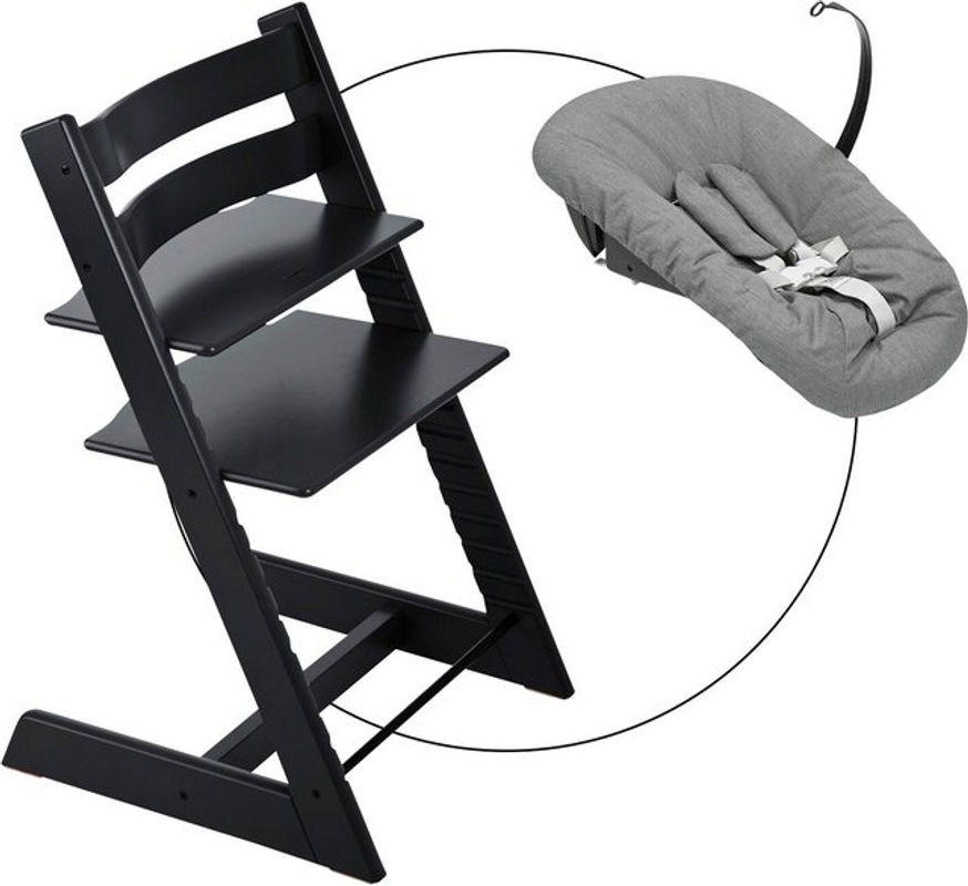 Stokke Tripp Trapp Treppenhochstuhl Bundle mit Newbornset in Deep Grey aus Buchenholz - Bild 3