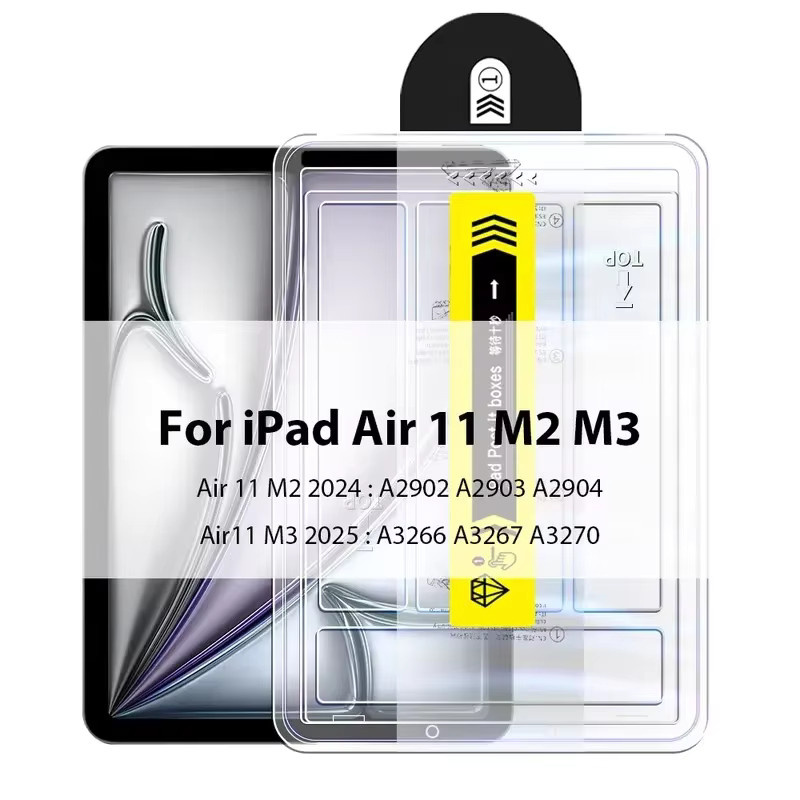 HD Displayschutzfolie aus gehärtetem Glas für Apple iPad Air, Pro, Mini und iPad (Modelle 2025, 12.9, 11, 10.9, 9th Gen) in Transparent - Bild 7