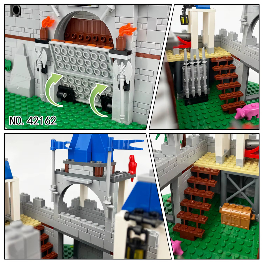 BRICKPANDA Mittelalterliches Ritterschloss, Modulares Bauset, Ritter - Bild 2