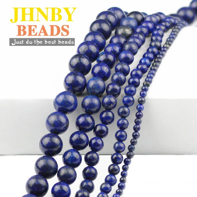 JHNBY Perlen Lapislazuli Naturstein, Blau, Unisex - Bild 1