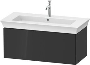 Duravit Waschtischunterschrank ohne Aufsatz White Tulip, 1 Auszug, Graph Hochglanz, B/T/H: 98,4 x 45,8 x 41 cm - Bild 1