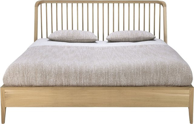 Ethnicraft Spindle Bett aus Massivholz in Braun, geölt - Bild 1