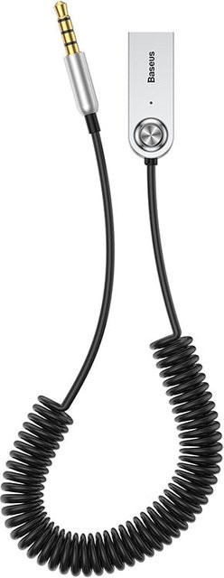 Baseus Bluetooth-Empfänger BA01 CABA01-01 in Silber mit 3,5 mm Jack und USB-A - Bild 1
