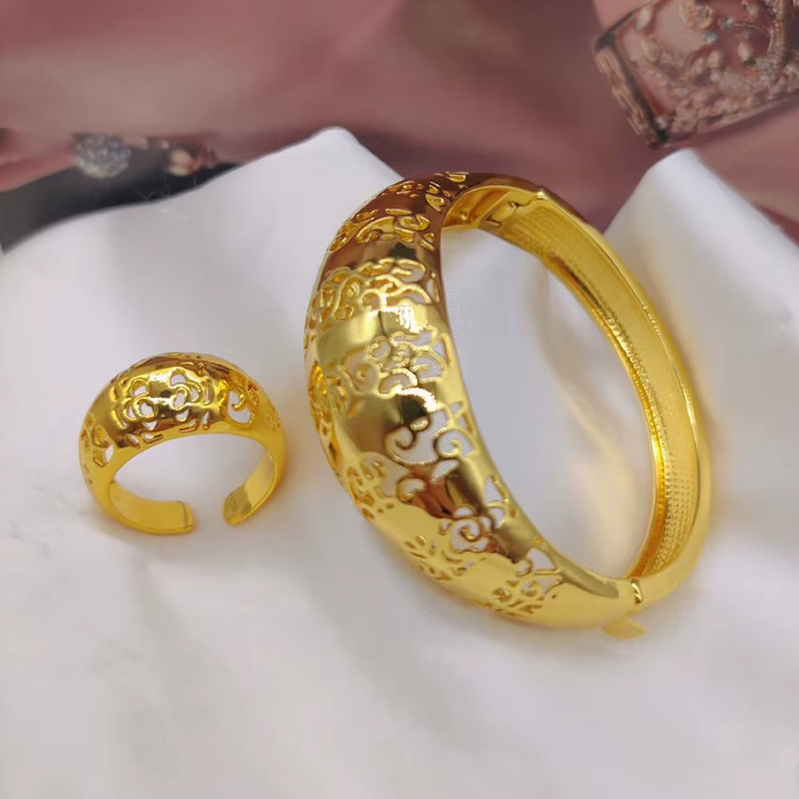 YM Schmuckset, Armreif und Ring, Gold, Damen - Bild 1