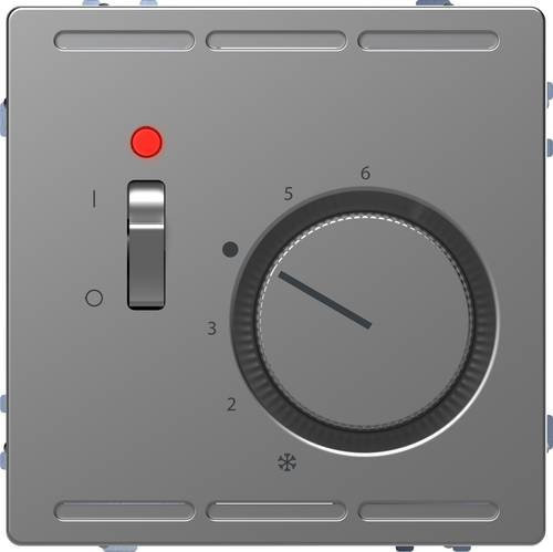 Merten Raumthermostat Schraubbefestigung MEG5760-6036 aus Kunststoff in Silber und Grau - Bild 1