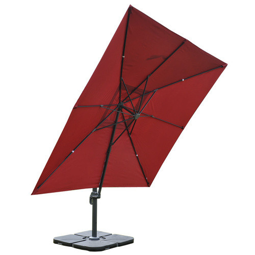 MVG Ampelschirm MVG-A96 in Rot mit Schirmständer, neigbar, B: 360 cm, H: 300 cm - Bild 3