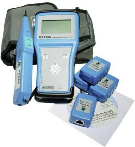 Kurth Electronic KE7200 PRO Kit Netzwerkprüfgerät in Blau für Durchgang, Identifikation, Leitungsverfolgung, Polarität und Unterbrechung - Bild 1
