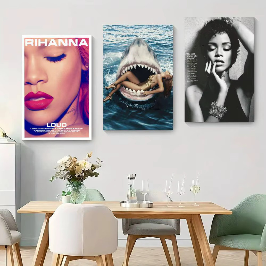 Vintage Poster Rihanna Popmusik Wasserfester Papieraufkleber Multicolour für deine Wanddekoration - Bild 4