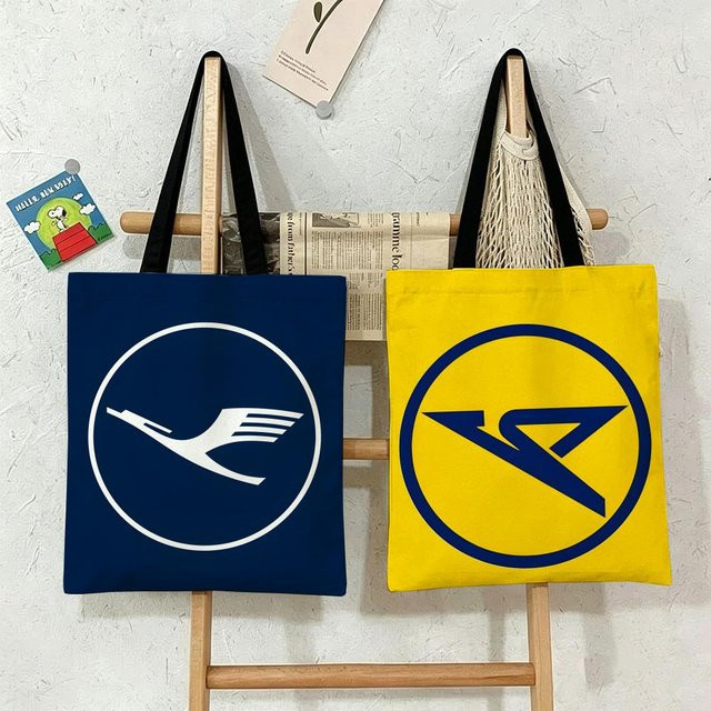 Lufthansa Aviation Graphic Aufbewahrungstasche in Schwarz und Blau für Schule, Arbeit und Reisen - Bild 1