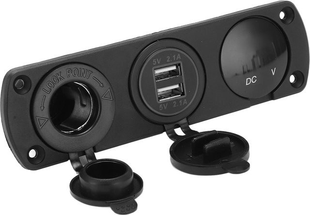 Koogeelife Dual Port PD Auto USB Ladegerät mit Smart Chip und USB-C in Schwarz - Bild 1