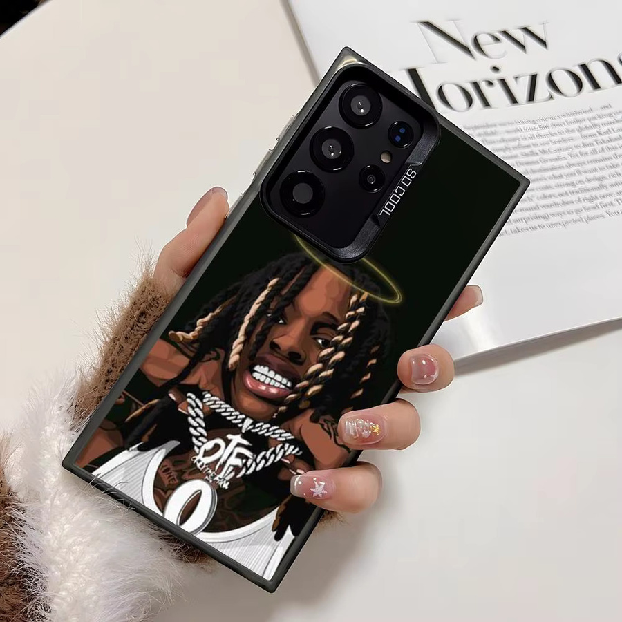 K-King Silikon Handyhülle im Rapper-Design für Samsung Galaxy S25 Edge S24 S23 S22 S21 S20 Ultra, Farbe: Bunt/Silber/Schwarz - Bild 4