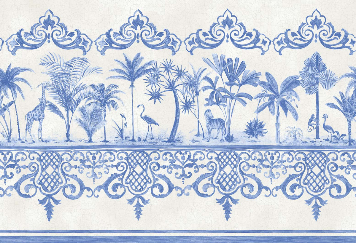 Cole & Son Tapete Rousseau Floral Design in Cobalt Blue - Bild 1