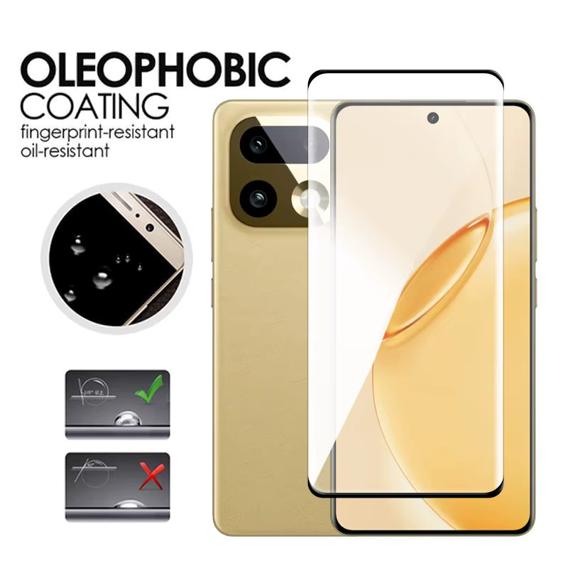 Realme 16 Pro Plus Displayschutz aus gehärtetem Glas mit 3D gebogener Vollabdeckung in Transparent - Bild 2