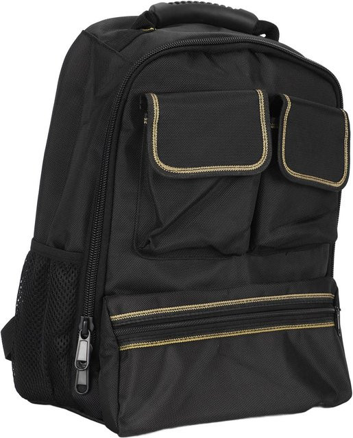 Multifunktionaler Werkzeugrucksack von Koogeelife aus Oxford-Stoff in Schwarz - Bild 1