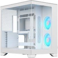 Fractal Design Pop 2 Vision White RGB Midi-Tower PC-Gehäuse in Weiß mit Panoramaglas und 4 vorinstallierten LED-Lüftern - Bild 1