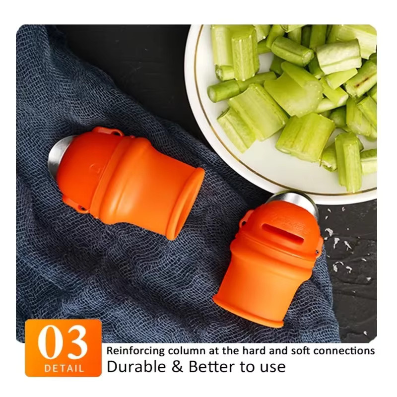 Silikon Fingerschutz in Orange für die Gemüseernte und zum Schutz beim Schneiden - Bild 5