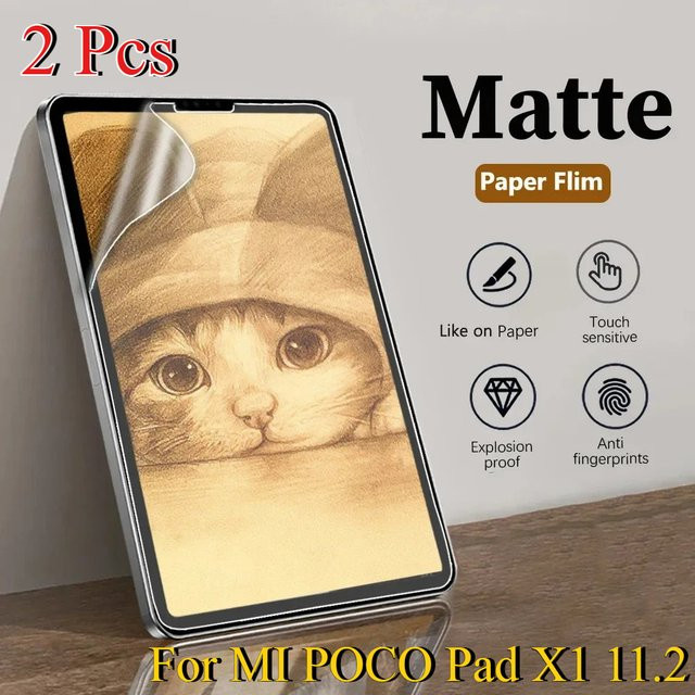 2er-Set Matte Displayfolie für Xiaomi Redmi Pad und Poco Pad Serie, Transparent - Bild 1