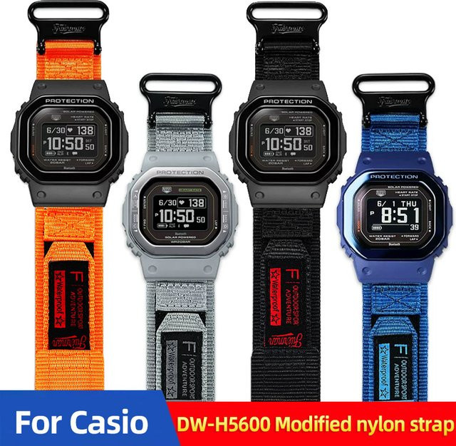 Casio Uhrenarmband Nylon, Schwarz, Herren, 18mm - Bild 1