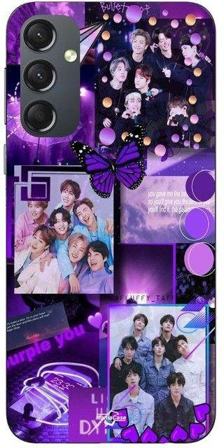 Samsung Galaxy S25 FE Hülle BTS Konzept Maniacase in Violett und Schwarz - Bild 1