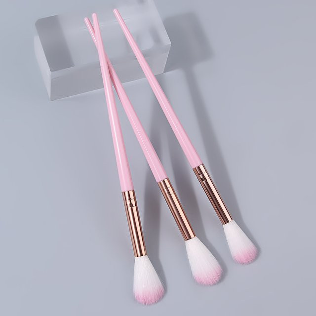 KOSSHOW Highlighter-Pinsel Set, 3-teilig, Roségold-Griff - Bild 1