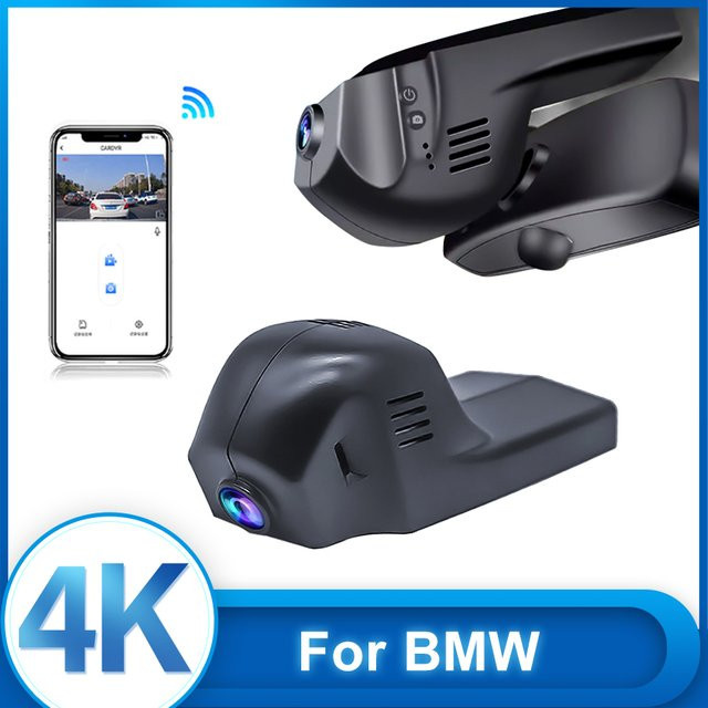 HESHECAM 4K Dashcam für BMW F-Chassis 1 2 3 4 5 6 7 X1 X2 X3 X4 X5 X6 X7 M-Serie, Armaturenbrett-Auto-Kamera, Schwarz - Bild 1
