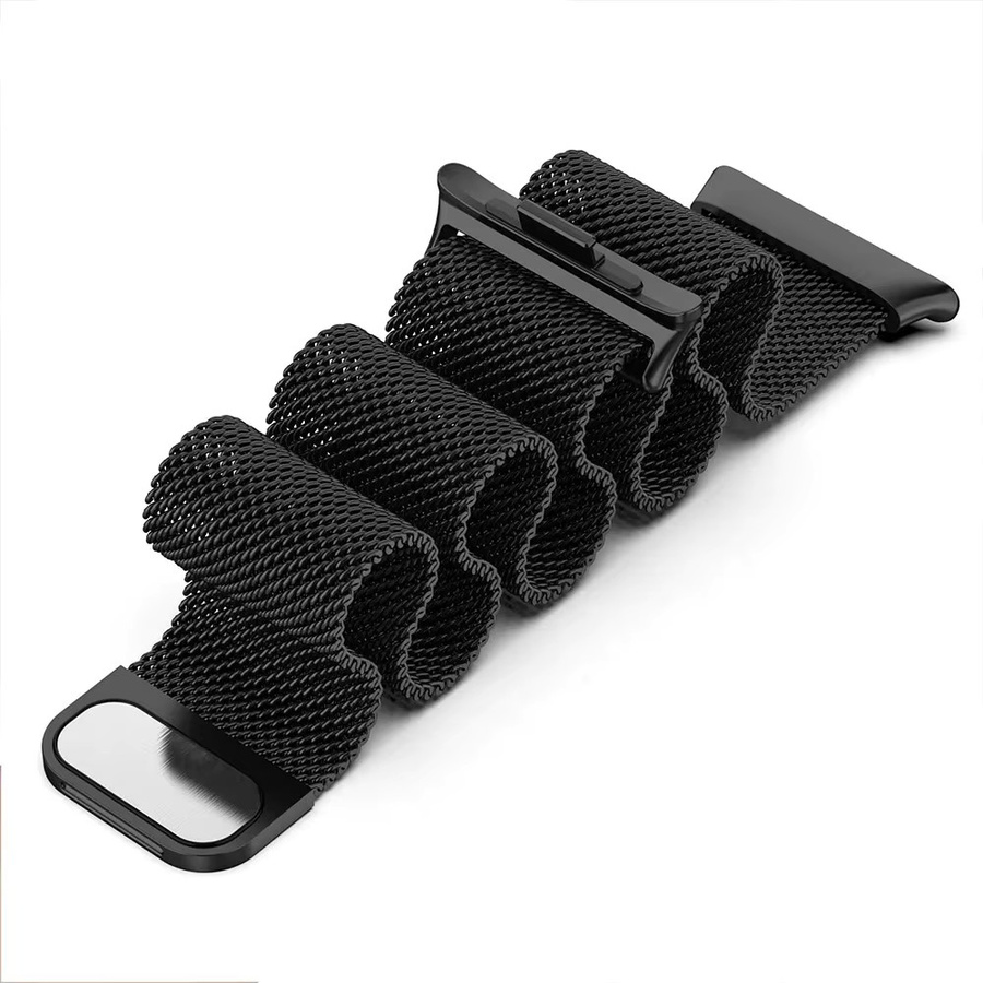 EIMO Uhrenarmband Milanese Loop, Edelstahl, Schwarz, Unisex - Bild 2