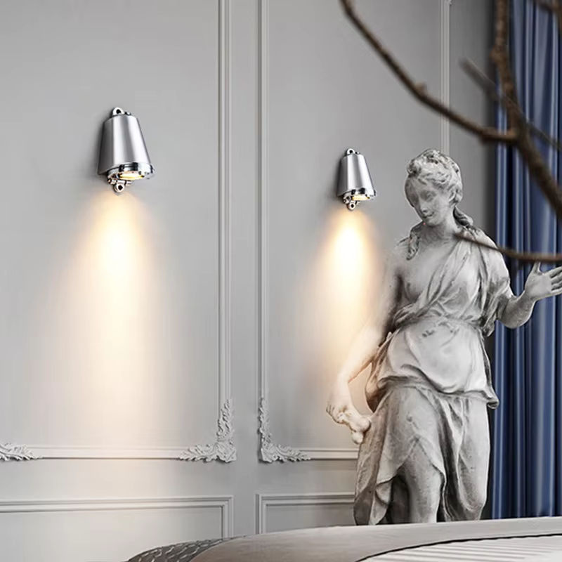 ONEYLTT LED Außenwandleuchte aus Aluminium in Silber im Retro-Design für Garten, Balkon und Treppe - Bild 2