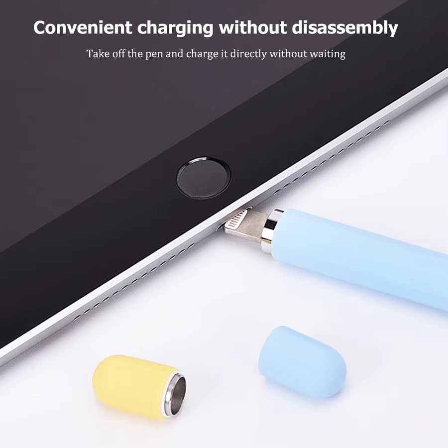 Rutschfeste Silikon-Stifthülle für Apple Pencil 1. und 2. Generation in Grün und Multicolour - Bild 2