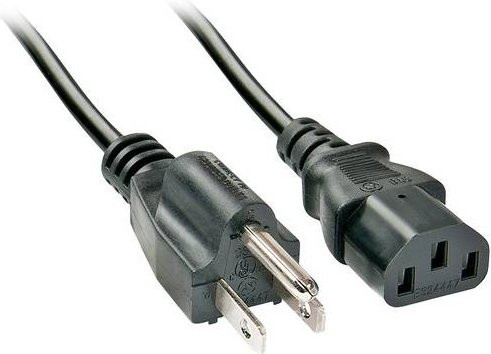 Lindy 30338 Netzkabel US 3 Pin auf C13, schwarz, Länge: 2 m - Bild 1