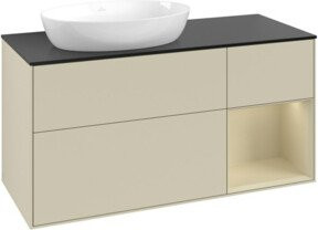 V&B Waschtischunterschrank Finion in Seidengrau Lack, Breite: 120 cm, Tiefe: 50,1 cm, Höhe: 50,1 cm - Bild 1