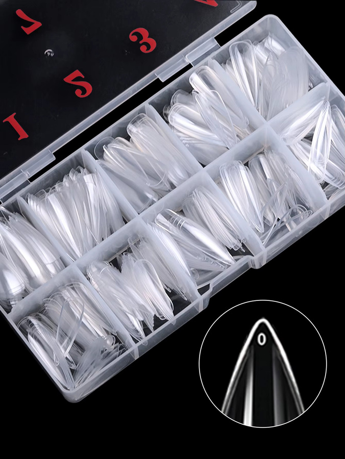 Misscheering Stiletto Nagel Tipps, Transparent, Glänzend, 500 Stück - Bild 2