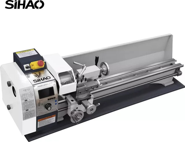 SIHAO Metall-Drehmaschine mit 1200W Leistung, variable Geschwindigkeit, LED-Display und Bürstenmotor für Hobby-DIY-Kleinwerkstätten - Bild 1