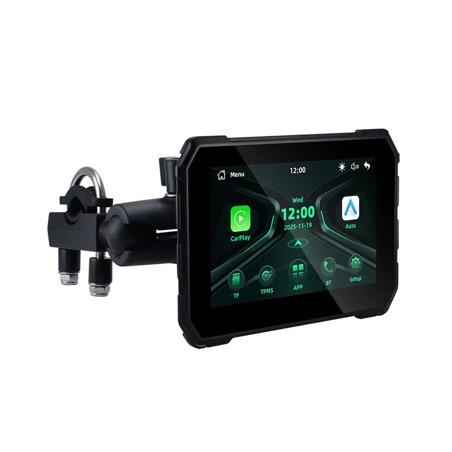 EKIY 5-Zoll Wireless CarPlay und Android Auto tragbarer GPS-Navigationsbildschirm für Motorräder, schwarz, staubdicht und wasserdicht - Bild 5
