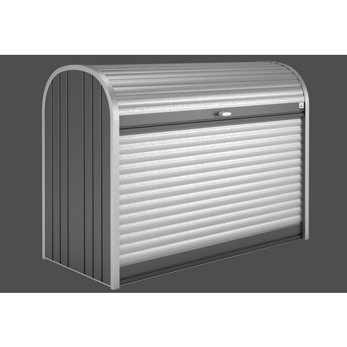 Biohort StoreMax Gartenbox Mülltonnen- und Geräteschrank Dunkelgrau-Metallic B: 163 cm, H: 120 cm, T: 78 cm - Bild 2