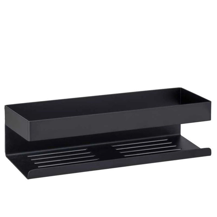 Wenko Turbo-Loc Wandablage Genova in Edelstahl Schwarz matt lackiert, Breite: 30 cm - Bild 2