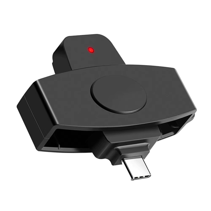 ALLOET USB-C Smartcard-Lesegerät in Schwarz, tragbarer Smartchip-Leser für Bankgeschäfte und Steuererklärungen, kompatibel mit Windows OS - Bild 4