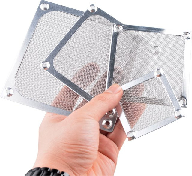 ANCHAOPU Staubschutzabdeckung aus rostfreiem Aluminium für Axialventilatoren in Silber - Bild 1
