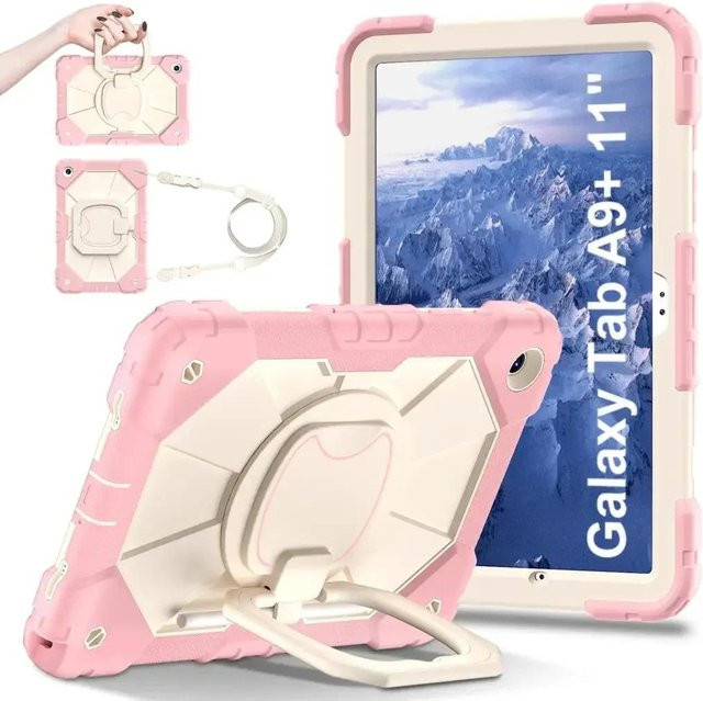 Stoßfeste Armor Hülle für Samsung Galaxy Tab A9 Plus und Tab A11 Plus in Pink - Bild 1