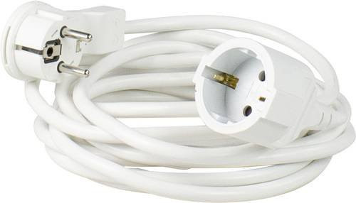 AS Schwabe Strom Verlängerungskabel Weiß 5m H05VV-F 3G 1,5mm² - Bild 1