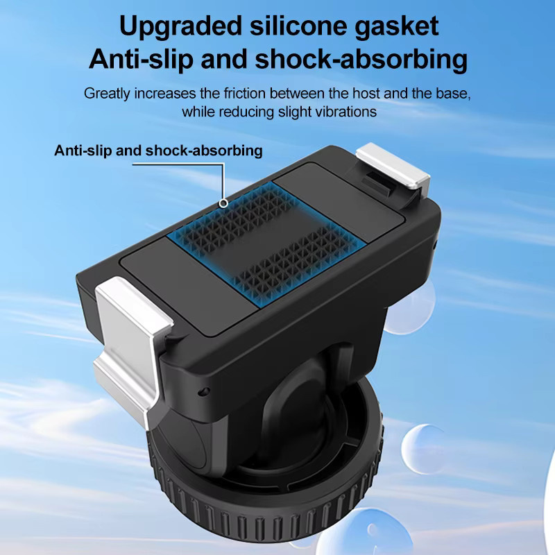 PULUZ Cold Shoe Gimbal Quick Release Basis Adapter für DJI Osmo Action 5 Pro, 4 und 3 in Schwarz - Bild 4
